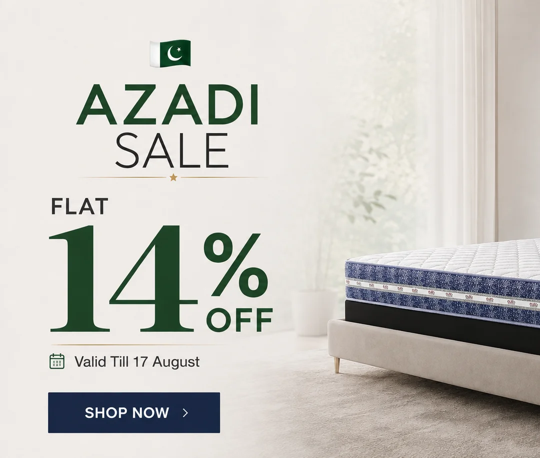 Azadi Sale - Flat 14% Off - Euro Mattress